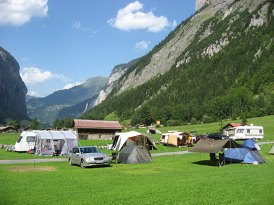 View from Camping Ruetti to Wengen