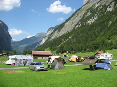 Aussicht Camping Ruetti talauswärts