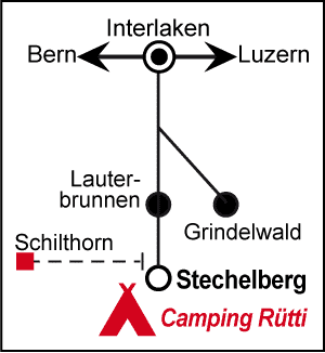 Anfahrtskarte Camping Rütti 